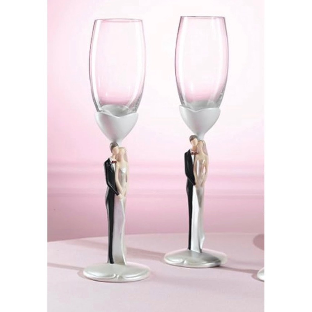 Lillian Rose Wedding Couple Flutes Champagne Glasses Set Toasting Bride Groom‎
